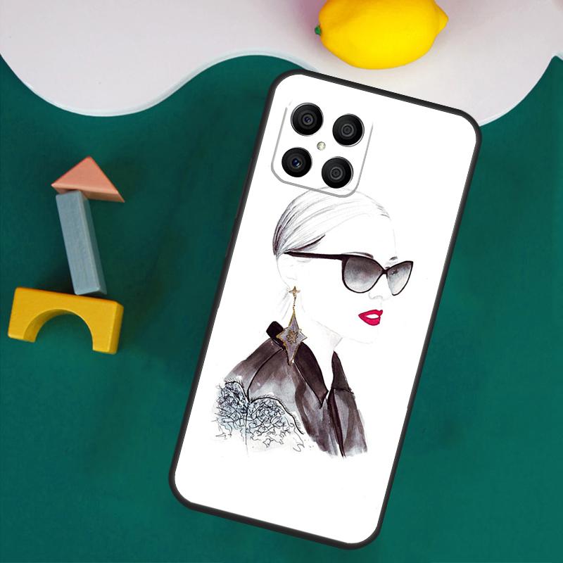 City Fashion Girl Hülle Für Honor 200 Lite 50 70 90 X9a X8a X8 X9 X8b X9c X9b Honor Magic 5 6 Pro 7 Lite Cover