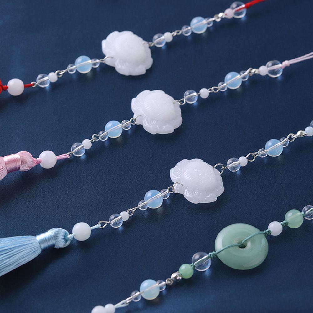 DIY Crafts Imitation  Lotus  Pendant Imitation  Hanging Hanfu Tassel Pendant Waist Pendant