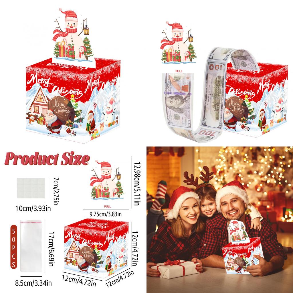 Christmas Celebration Red Snowflake Paper Gift Box For Party Decor And Gifting