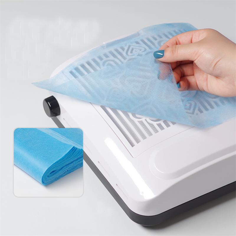 100 buc Set de filtre pentru unghii pentru colector de praf, hârtie de filtru rezistentă la praf Înlocuiește hârtia de filtru pentru aspiratorul de unghii