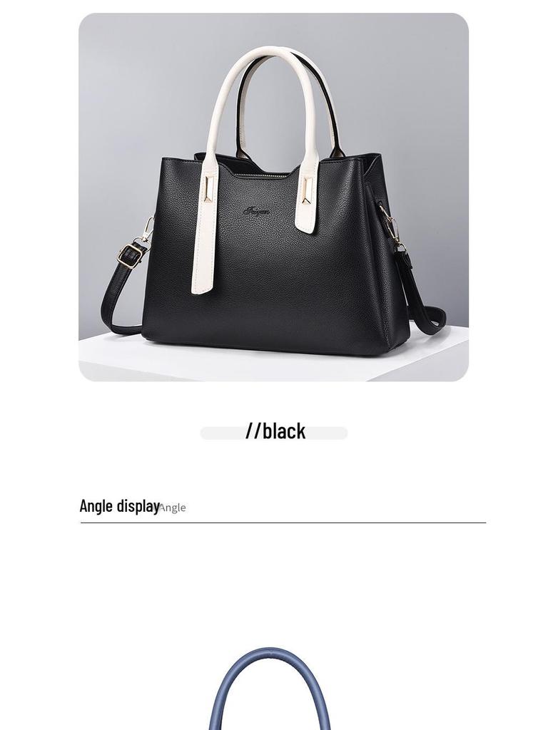 Women's Large Capacity Multi-layer Shoulder and Crossbody Bag - European and American Fashionable, Simple Style