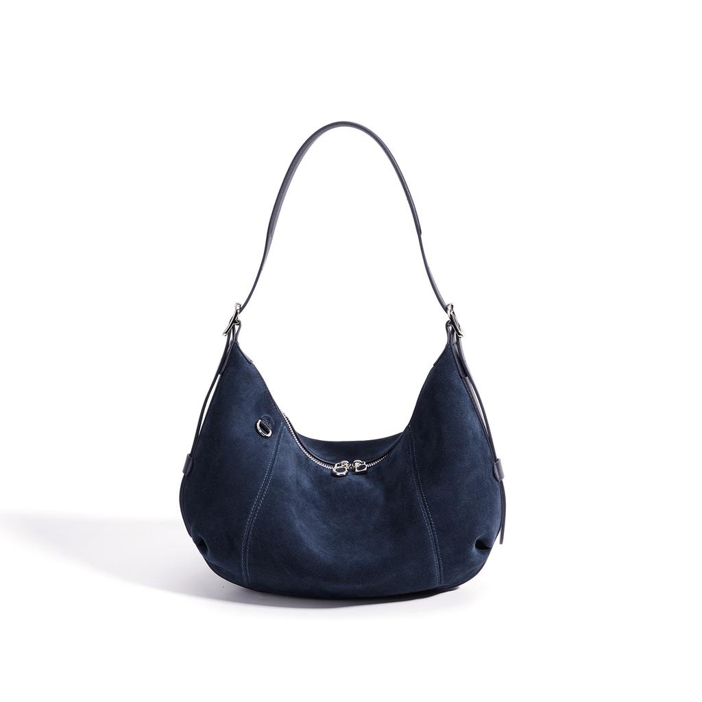 Autumn and Winter Frosted Leather Dumpling Bag Light Luxury Shoulder Bag Casual Commuter Messenger Bag