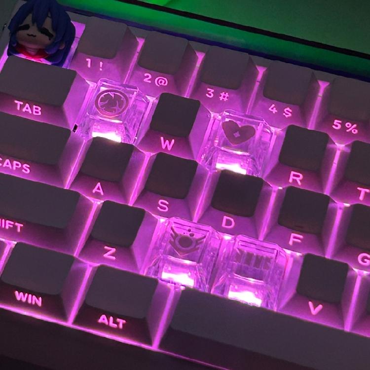 High Translucent Keycaps Enhances Backlits Illumination Effects and Long Time Use for Mechanical Keyboards