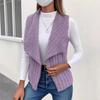 Womens Slim Fit Sleeveless Vest Jacket Casual Open Front Cardigan 2026 Winter