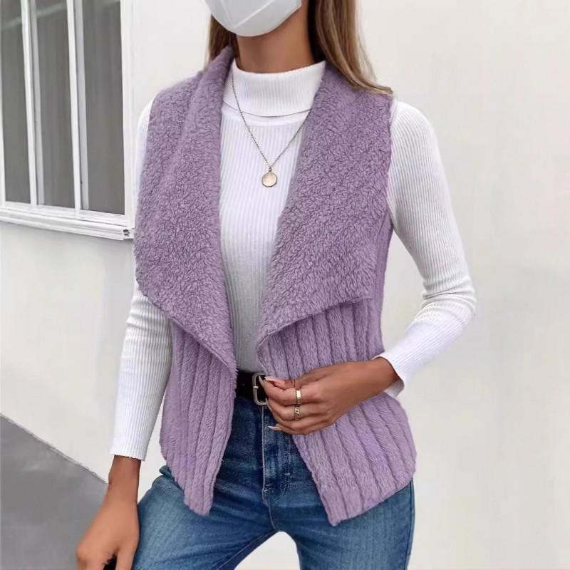 Womens Slim Fit Sleeveless Vest Jacket Casual Open Front Cardigan 2026 Winter