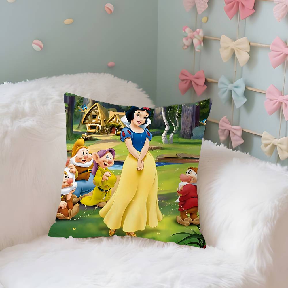 Classic Anime SsnowWhiteS Cute Case Plush Fabric Soft Pillowcase Double Sided Print Cushion Cover Household Gifts