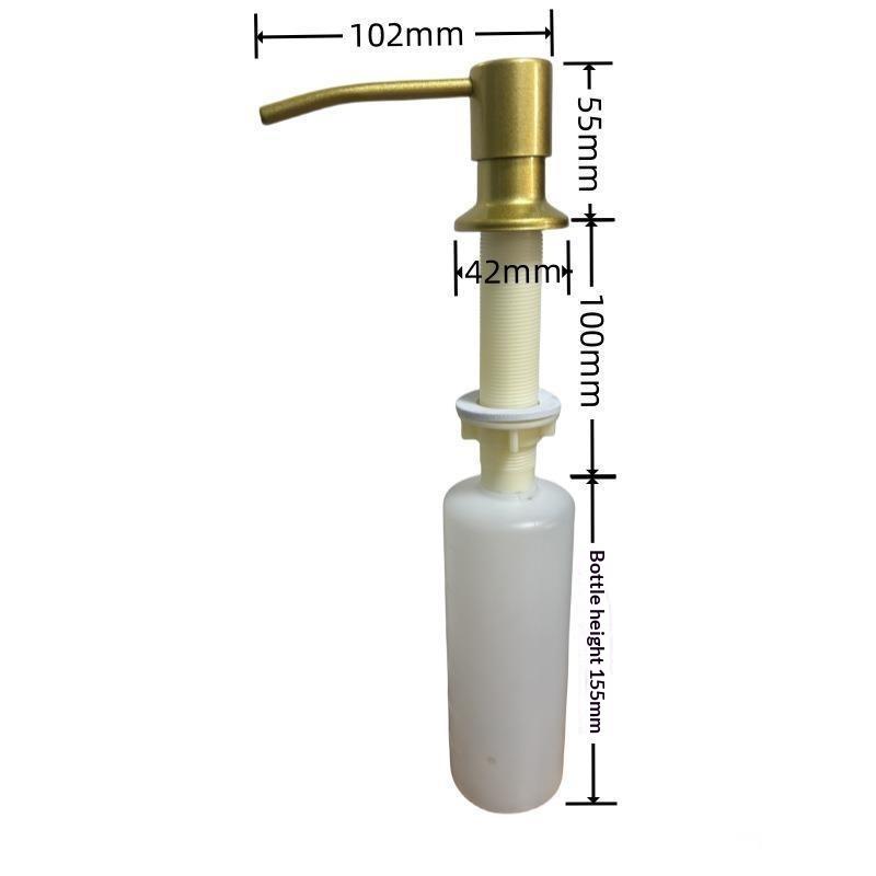 1Pcs Manually Pressing Soap Lotion Dispenser 350Ml Stainless Steel Sink Soap Dispenser Liquid Soap Bottle Kitchen Accessories