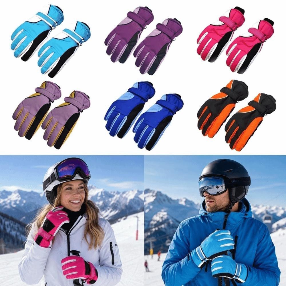 Waterproof Winter Skiing Gloves Warm Outdoor Sports Gloves Thickened Thermal Gloves  for Men Women