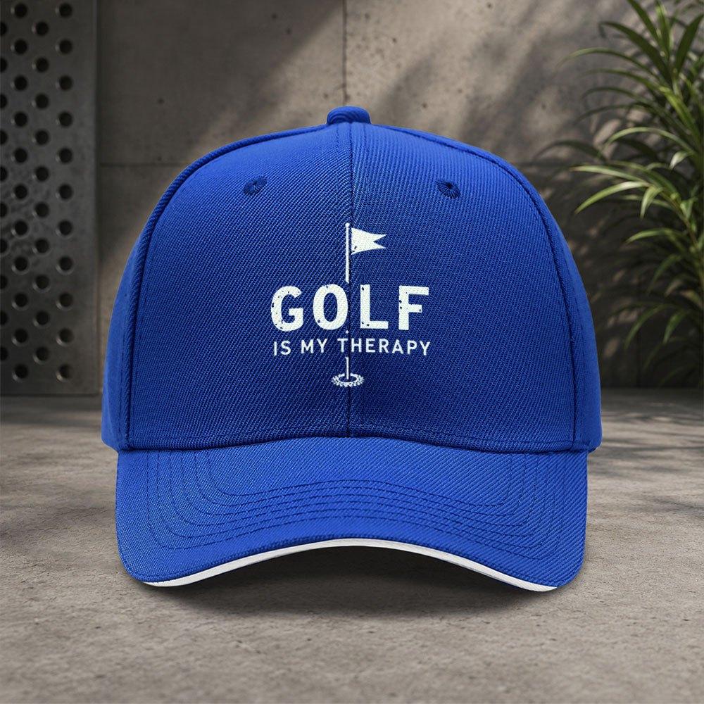 GolfThemed Adjustable Baseball Cap for Unisex Women Lightweight Duckbill Hat with Toggle Closure Hand Washable