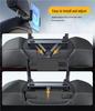 Rotating Telescopic Car Headrest Phone & Tablet Holder with Back Pillow for Rear Seat Entertainment