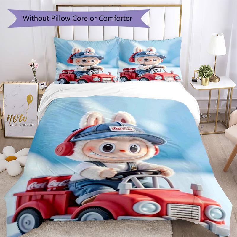 Labubu Bedding Set Suitable for Playroom Machine Washable Perfect Gift for Friends Family