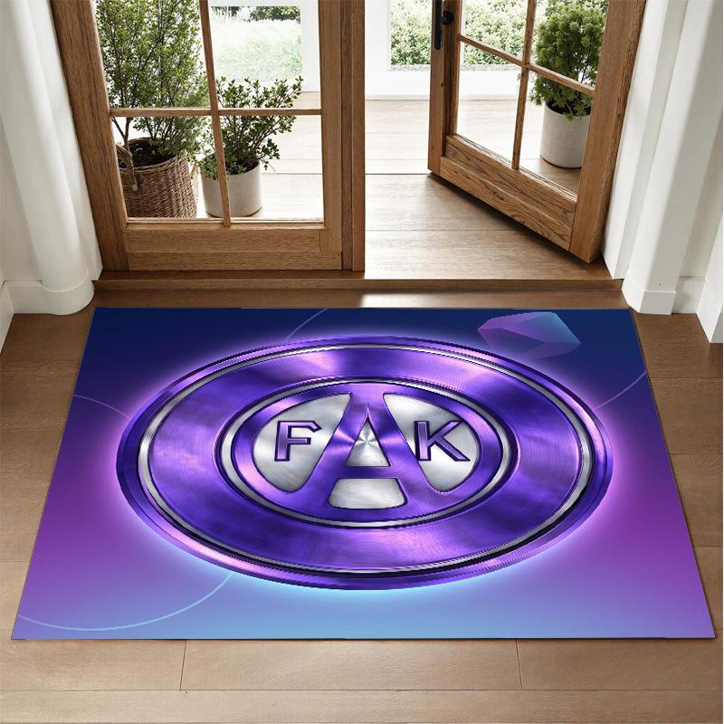 Austria Wien FC Design Crystal Velvet Rug Soft Decorative Mat for Bedroom Entrance