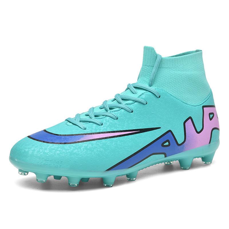 2025 new high-top football shoes AG long nails TF broken nails youth men's and women's shoes training competition sports shoes
