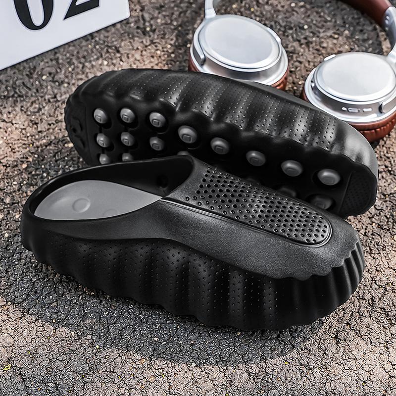 New Men Slippers Outdoor N Slip Beach Sandals Breathable Home Half Slippers Lightweight Women Couple House Casual Shoes