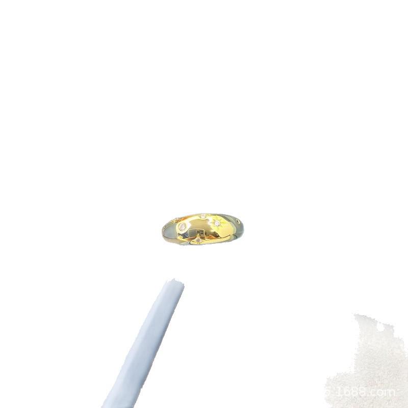 HEFANG Liuguang Xingmang Ring: Elegant and Fashionable Light Luxury