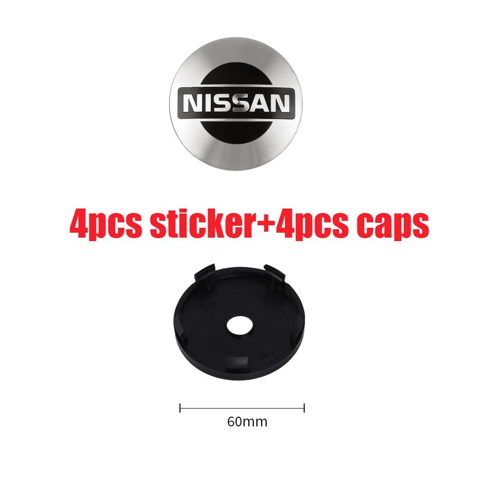 4Pcs 54/60mm Original Car Wheel Hub Center Caps Rim Cover Nissan X-trail T32 Patrol Altima Sentra Kicks Qashqai J10 J11