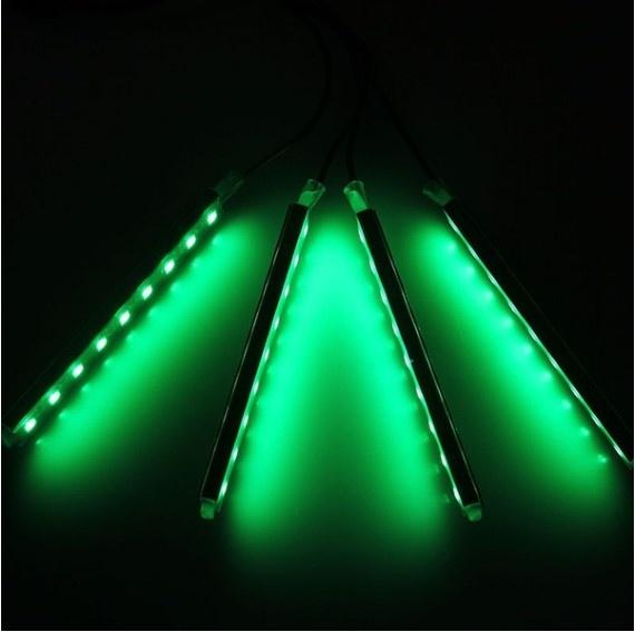 4x 9 LED RGB Car Interior Atmosphere Footwell Strip Light USB Charger Decor Lamp