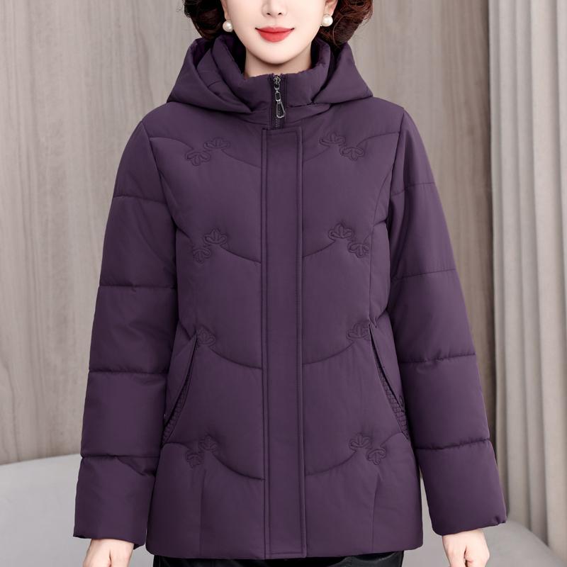 Mărimi Mari XL-5XL Jachete de Iarnă pentru Femei de Vârstă Mijlocie cu Glugă Elegante Largi Groase Călduroase Parka Scurtă Paltoane Femeiești