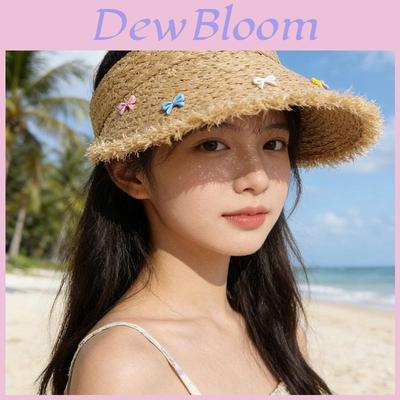 Summer Straw Hat With Wide Brim For Beach Sun Protection And Casual Style
