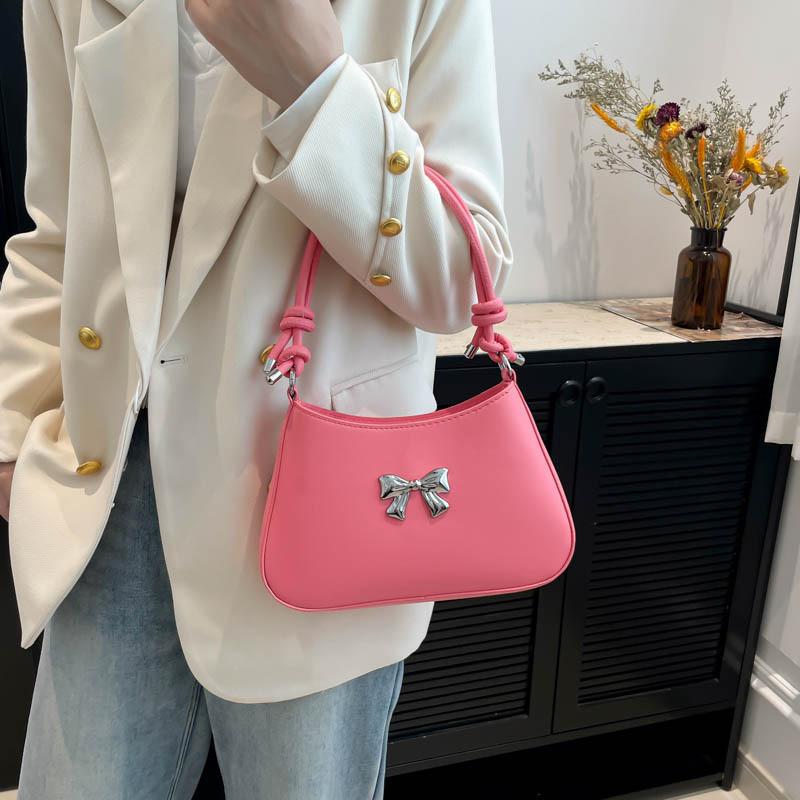 Elegant Bowknot Handheld Small Square Bag For Women In Chic Casual Style For Daily Use
