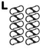 10 Pezzi Gancio Metallico a Forma di S Multiuso, Appendiabiti Double-Sided Resistente per Campeggio Pesca Viaggio, Design con Molletta a Molla