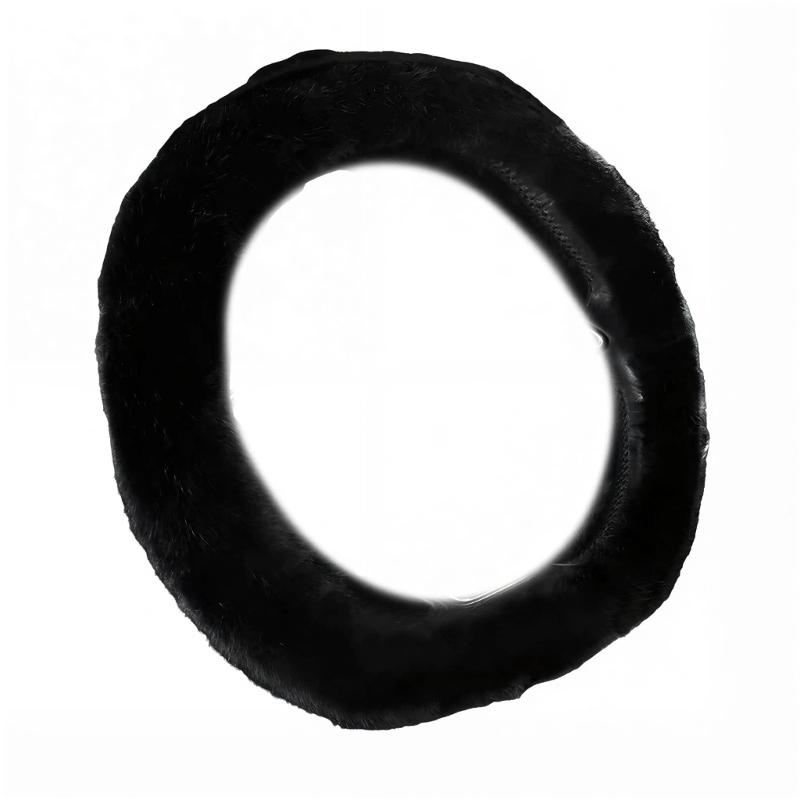 Nonslip Plush Steering Wheel Cover for Secure Hold Easy Installation for Cars SUVs Trucks Universal 14.5-15" Size