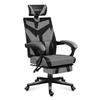 Chaise Gaming HUZARO COMBAT 5.0 Gris, Hauteur Réglable, Chaise Bureau, Support Lombaire, Repose-pieds, Têtière, Pc Gaming