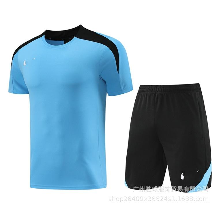 Nk Tuta da Allenamento Pantaloncini a Maniche Corte Casual, Maglia da Calcio, Maglia di Classe, Maglia Sportiva Fitness da Corsa per il Commercio Estero