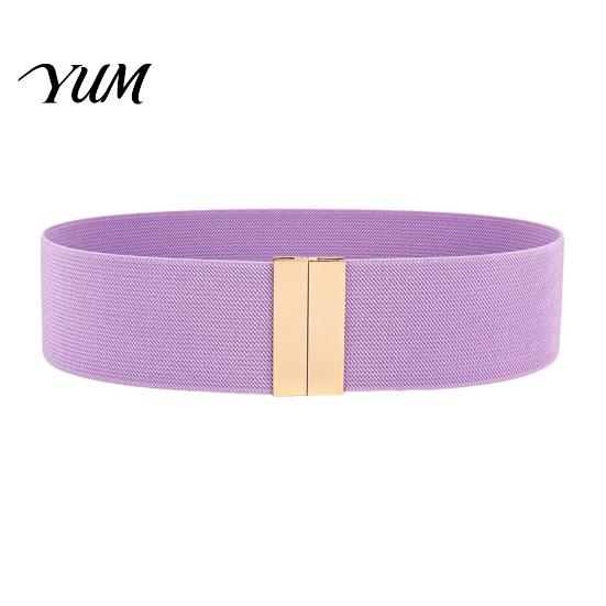 High Quality Elastic Belt Wide Waist Belt, Adjustable Stretchy with Metal Comfortable Stretch Square Buckle, Stylish Slimming Waistband for