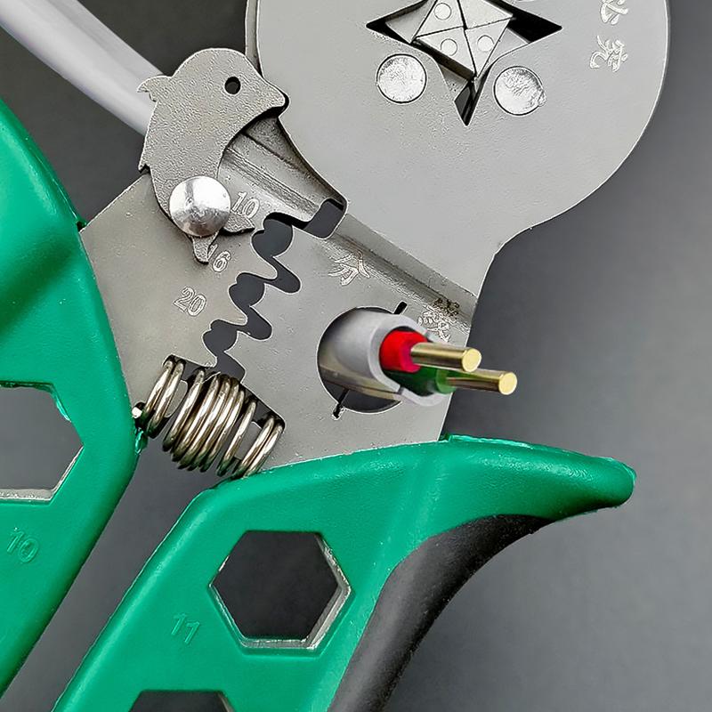 1 Piece Multifunctional Cable Cutter Curved Mouth Wire Stripper Crimping Pliers Electrician Wire Stripper Winding Hand Tools