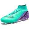 High quality large size high top football shoes men's football shoes lawn AG spike training shoes female student competition sports shoes