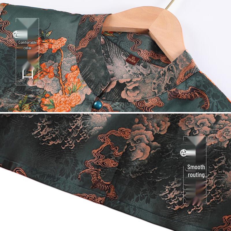 Dünnes Sommerhemd-Set für ältere Frauen