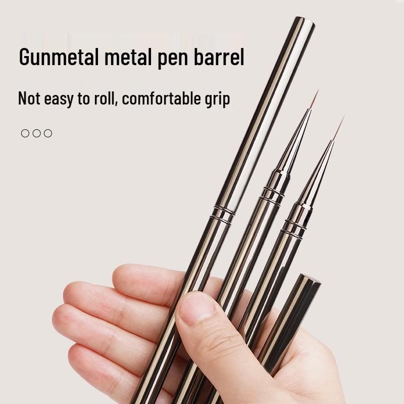 Japanese Professional Ultra-Fine Metal Nail Art Liner Pen for Nail Salon - Precision Drawing and Dotting Tool