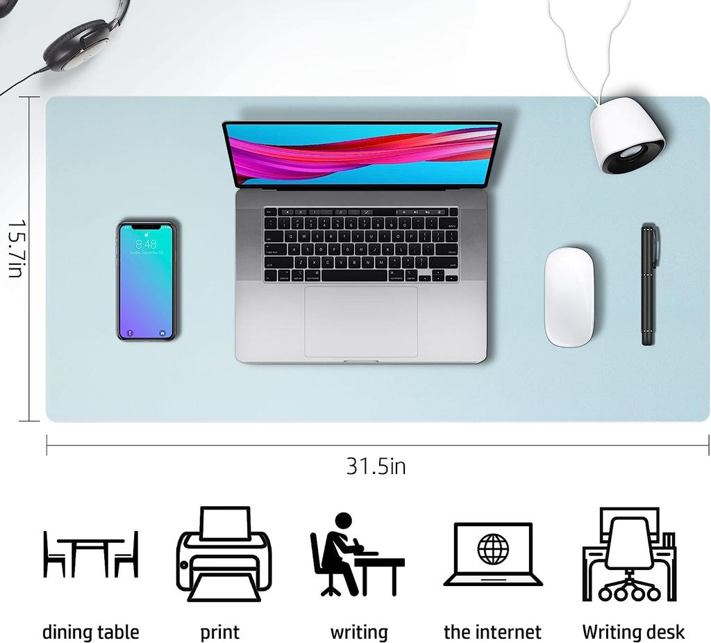 Desk Mat Waterproof PVC Mouse Pad Leather Desk Protective Cover Pink Large Computer Girls Laptop Non-slip Gaming Keyboard Mats