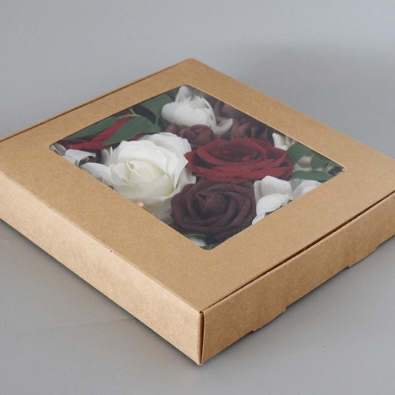 Große Blumen in Dekorativer Box Blumenkasten Tragbare Blumenaufbewahrung Geschenkverpackungsboxen Mit Klarem Fenster