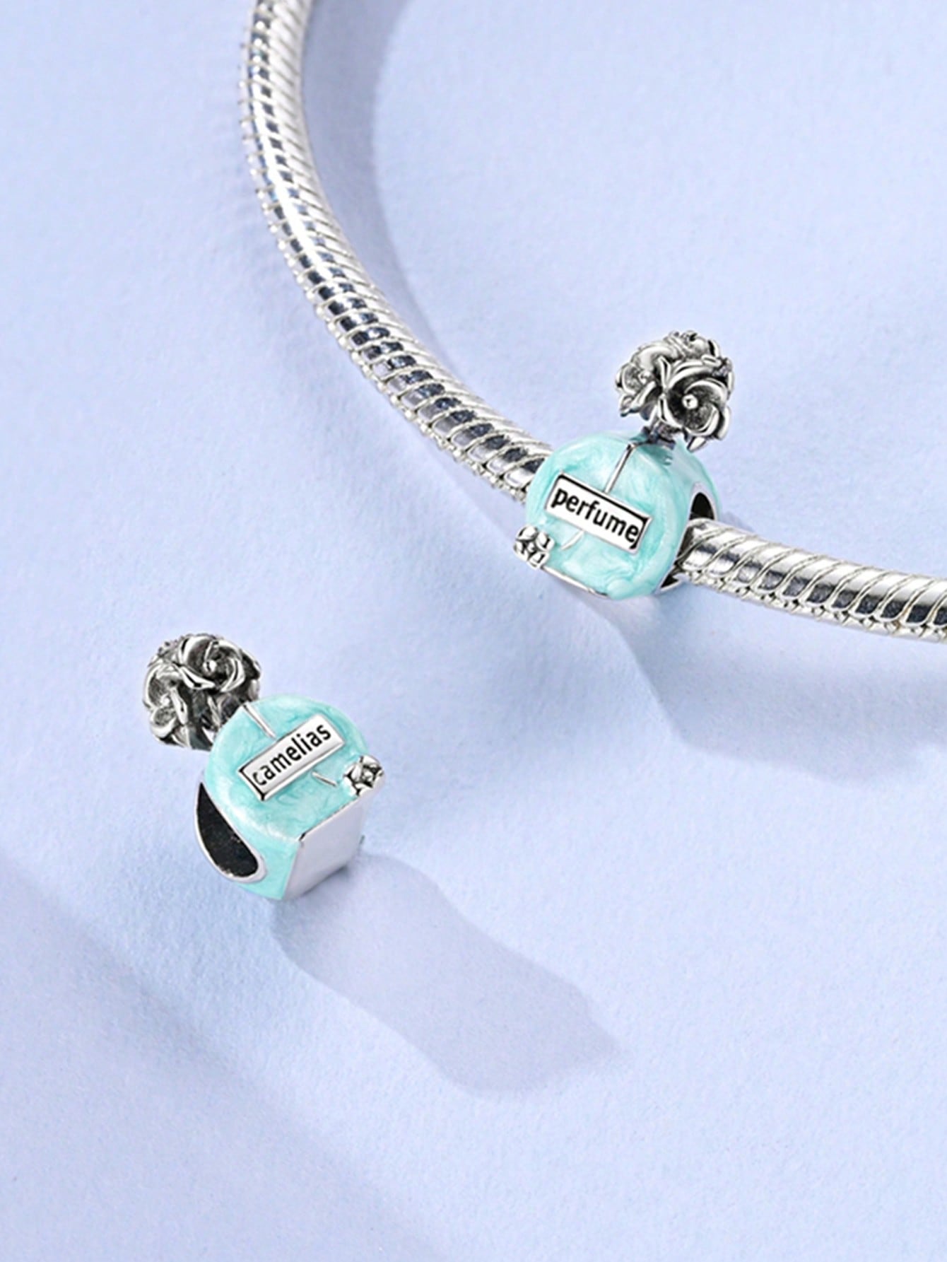 

Charms Plata Copper Colors Blue Ocean Beads Charm Pendant For Original Bracelet For Women Diy Jewelry Love Gift