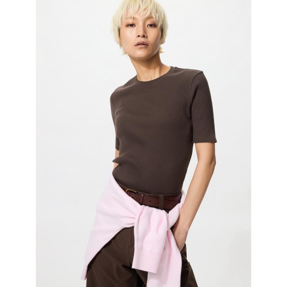 Uniqlo Japan Ribbed Crew Neck Tee