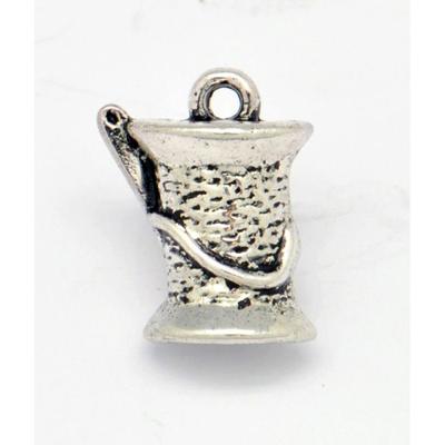MégaCréa - Metal Charm Silver Thread Spool (10 Pieces)