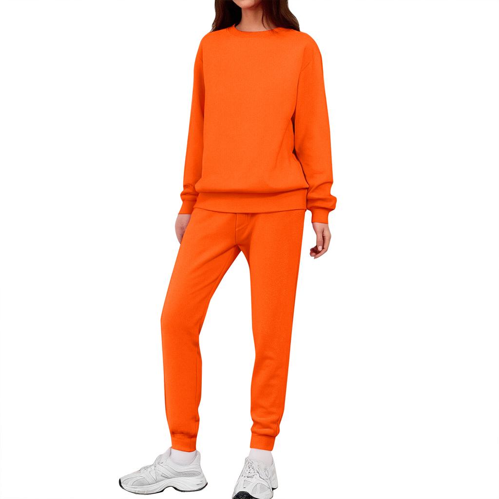 Women's Two-piece Casual Suit, Color -lined Suit, Sweatpants With Pockets