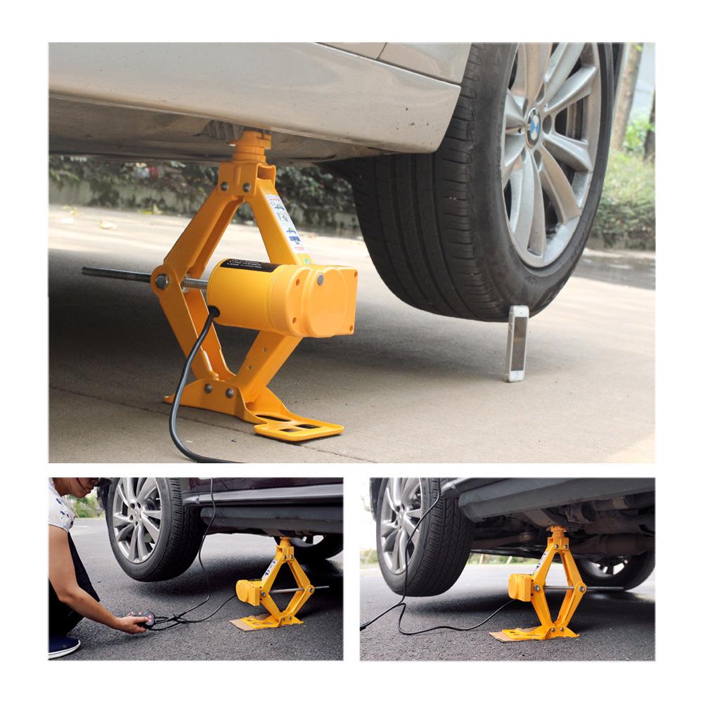 2T/3T Portable Electric Car Jack: Wireless Remote, Multifunctional Vertical Lift for Tire Change