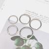 100 Pieces/Set Simple Unisex for Key Holder Metal Round Flat Keyring 25/28/30/35