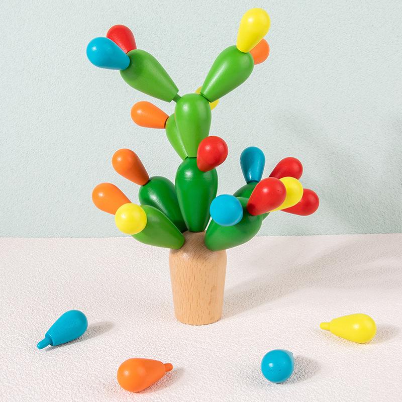 

Креативные деревянные блоки-кактусы для балансировки с переплетением - развивающий и красочный набор для моделирования