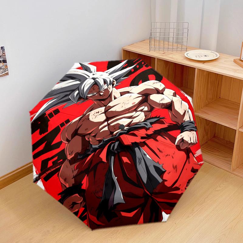 1 PC Automatic Folding Umbrella - Dragon Ball Pattern Portable Foldable Design With 8 Ribs Christmas Birthday Gifts