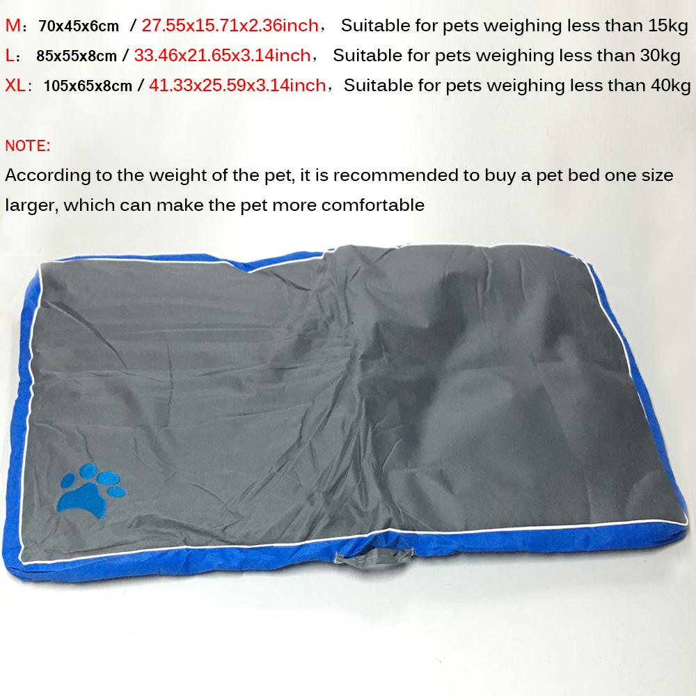 Thicken Dog Bed Mat Anti-Scratch Detachable Pet Sleeping Pad Non-Slip Washable Kennel Cushion for Small Medium Large Dogs