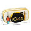 Cartoon Pencil Case Portable Pen Box Stylish Accessory 3D Cat Pen Bag  Office