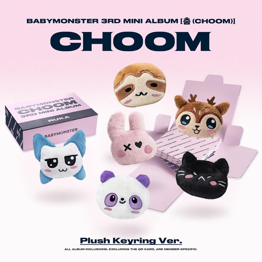 BABYMONSTER [CHOOM] 3rd Mini Album (Plush Keyring Ver.)