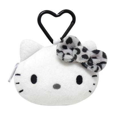 K Company Hello Kitty (Leopard Print) Coin Purse, Monochrome, KTH-KZ-MN