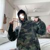 Manfinity Homme Men 1pc Camo Print Kangaroo Pocket Drawstring Hoodie