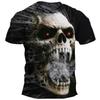 Herren T-Shirts Halloween Horror Totenkopf T-Shirt Männer Lässig Kurzarm Übergroßes T-Shirt Hip Hop Streetwear Männer Kleidung T-Shirts