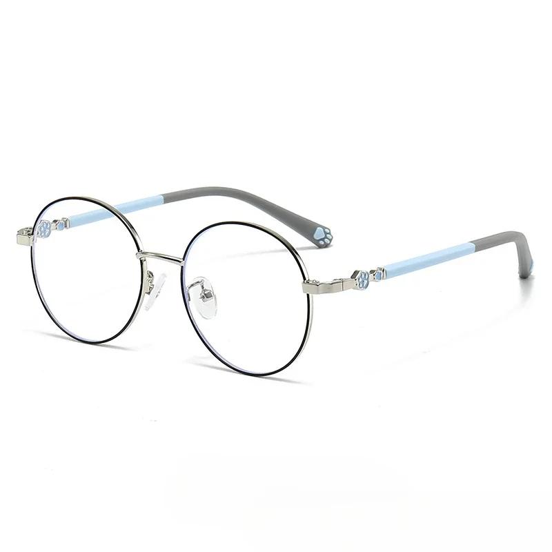 Children's Anti Blue Light and Anti Radiation Glasses Fashion Eye Protection Glasses Children's Cute Cat Paw Computer Goggles